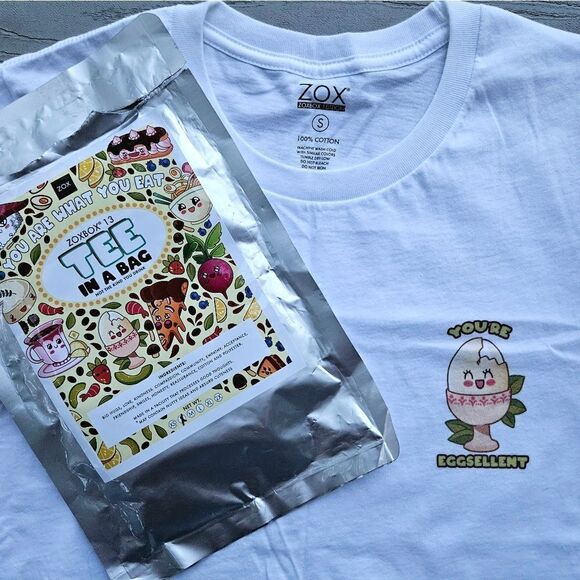 ZOX SHIRT YOURE EGGSCELENT ZOXBOX 13 Collectible MYSTERY TEE IN A BAG 100 made - Picture 4 of 14